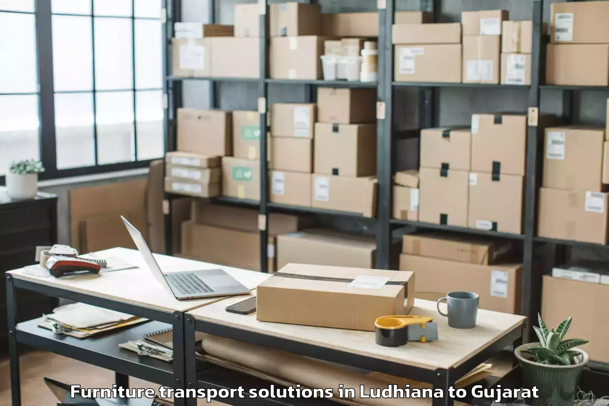 Ludhiana to Abdasa Furniture Transport Solutions